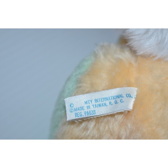 Vtg MTY Intl Round Baby Bunny rabbit w/ carrot pastel yellow green - Picture 9 of 11